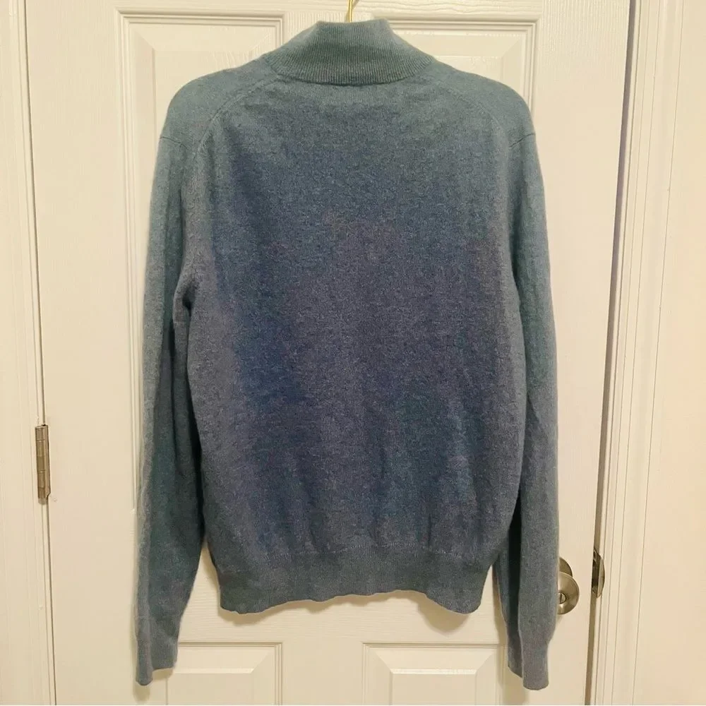 Black Brown 1826 Cashmere Quarter- Zip Sweater NWOT